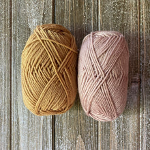 Load image into Gallery viewer, Mustard and Taupe yarn