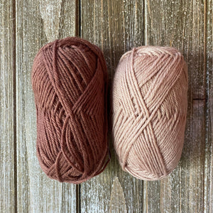 Brown and taupe yarn
