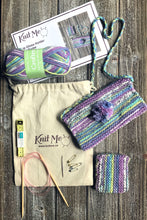 Load image into Gallery viewer, knitted purse and matching lip gloss holder knitting kit