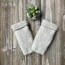 Load image into Gallery viewer, Fingerless Glove Sample knit up in Grey colour
